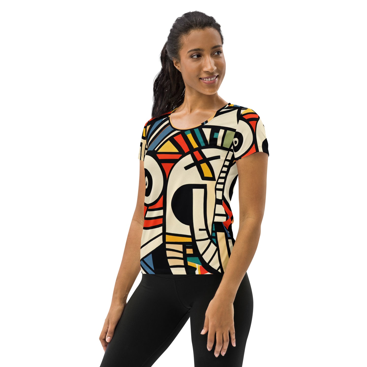 DMV 1063 Boho All-Over Print Women's Athletic T-shirt