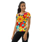 DMV 0519 Floral All-Over Print Women's Athletic T-shirt