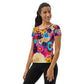 DMV 1487 Floral All-Over Print Women's Athletic T-shirt