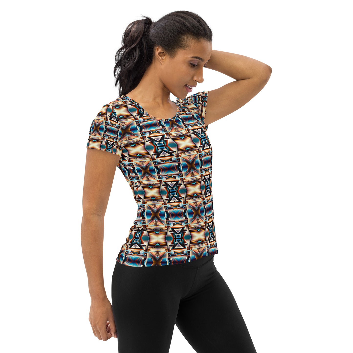 DMV 0275 Conceptual Artsy All-Over Print Women's Athletic T-shirt