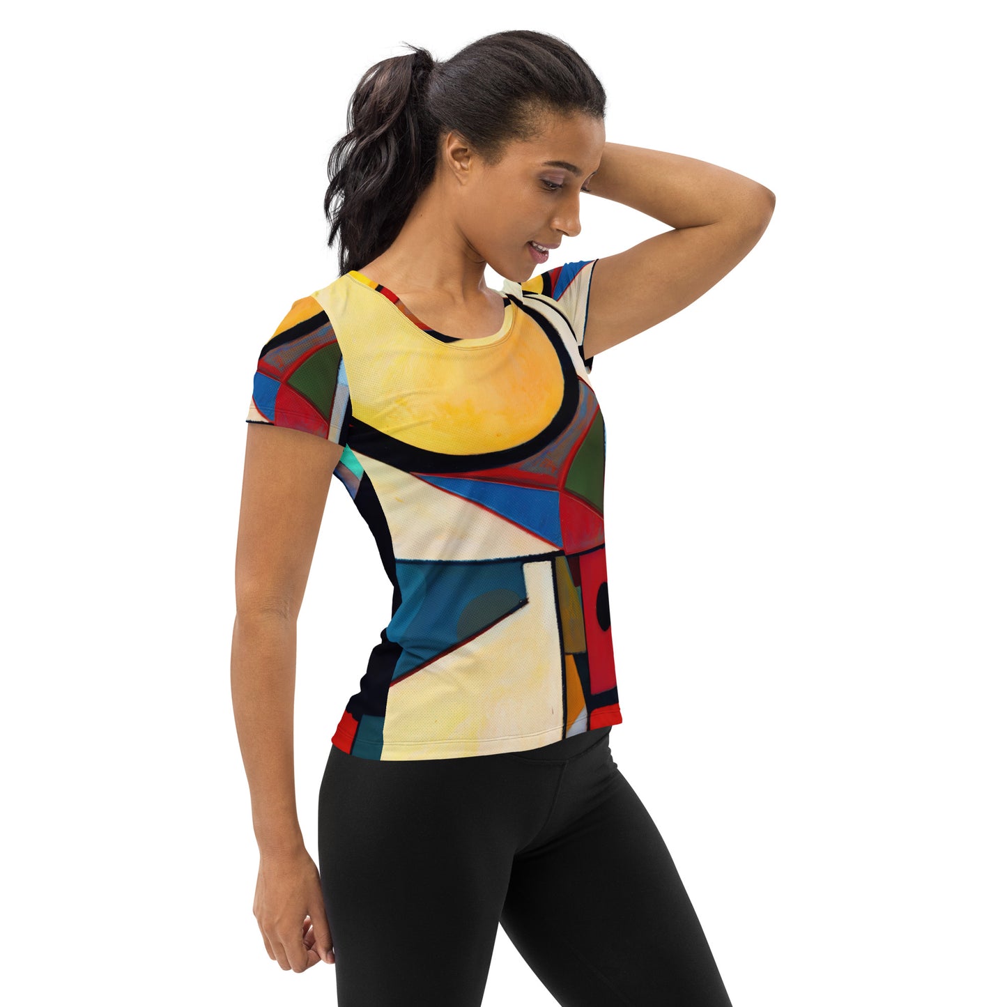 DMV 0209 Abstract Art All-Over Print Women's Athletic T-shirt