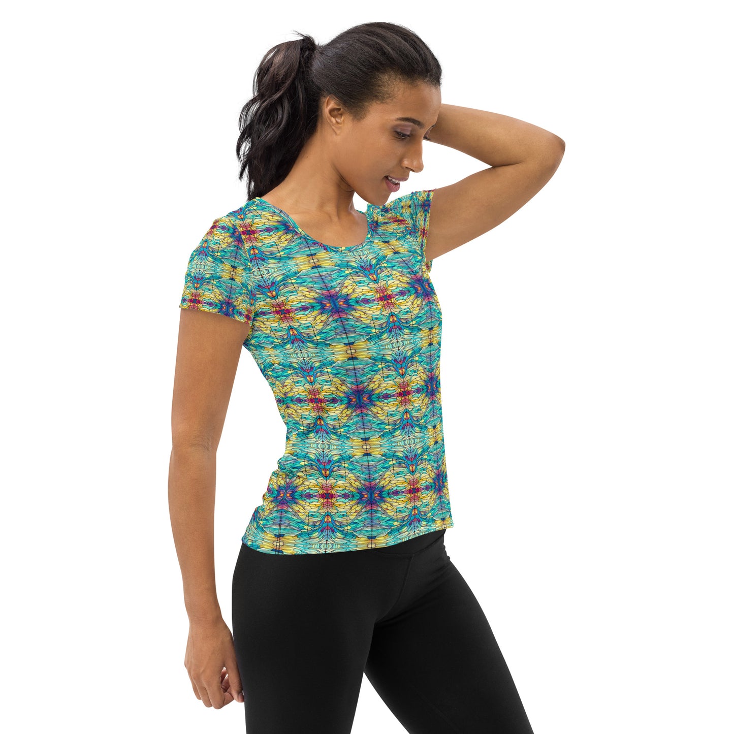 DMV 0231 Chic Boho All-Over Print Women's Athletic T-shirt