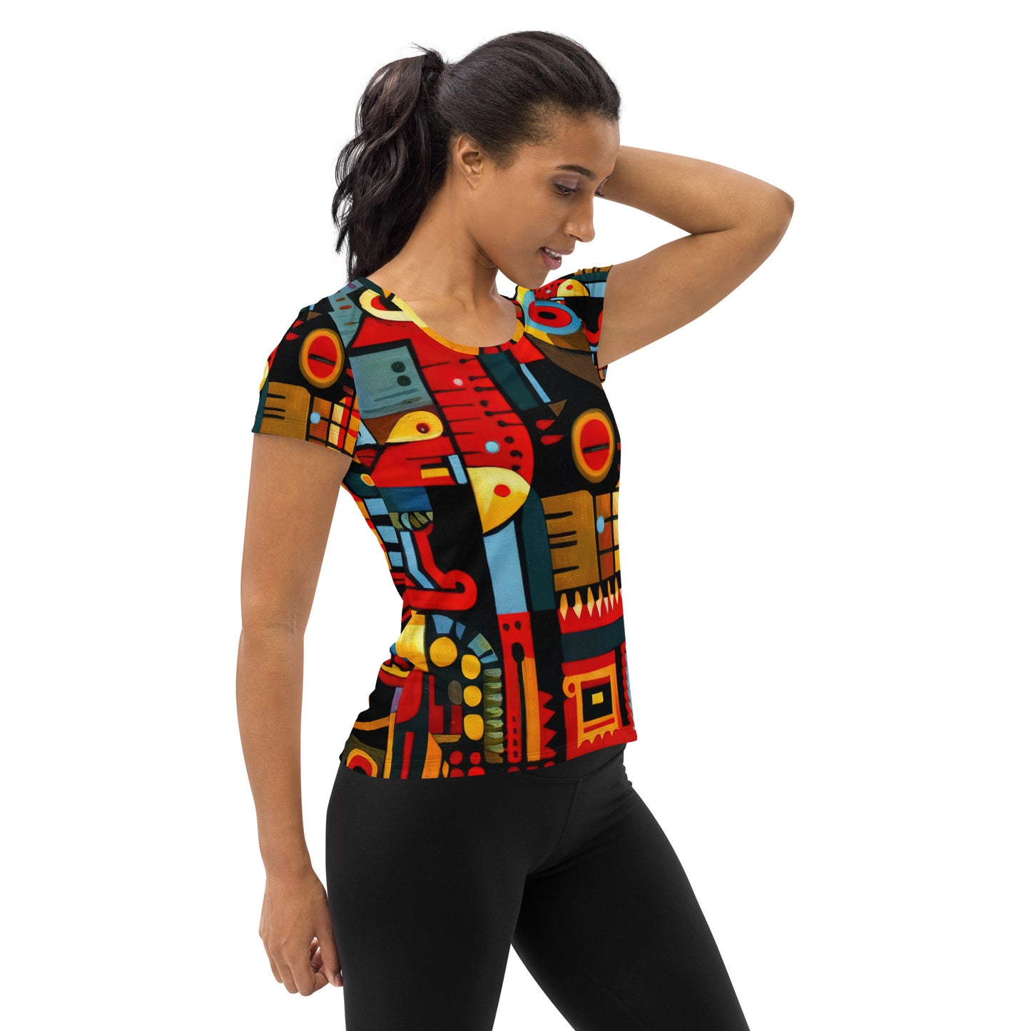 DMV 0233 Psy Art All-Over Print Women's Athletic T-shirt