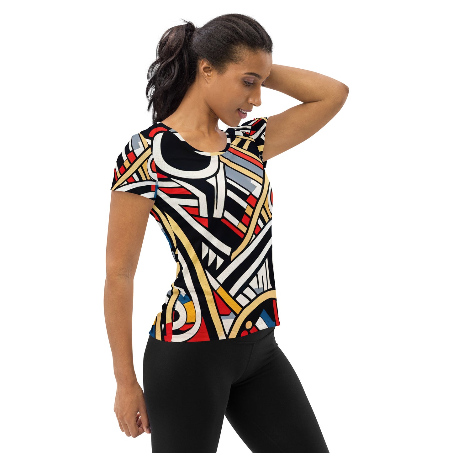 DMV 0001 Boho All-Over Print Women's Athletic T-shirt