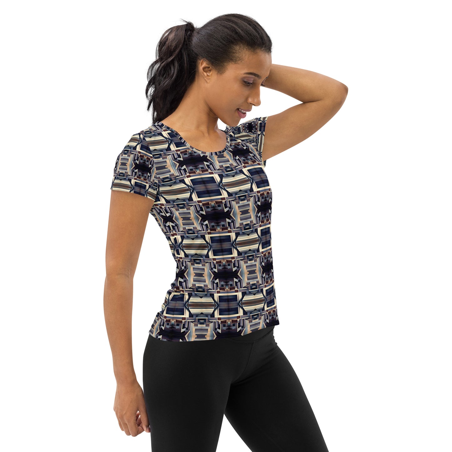 DMV 0058 Conceptual Artsy All-Over Print Women's Athletic T-shirt