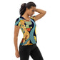 DMV 0242 Retro Art All-Over Print Women's Athletic T-shirt