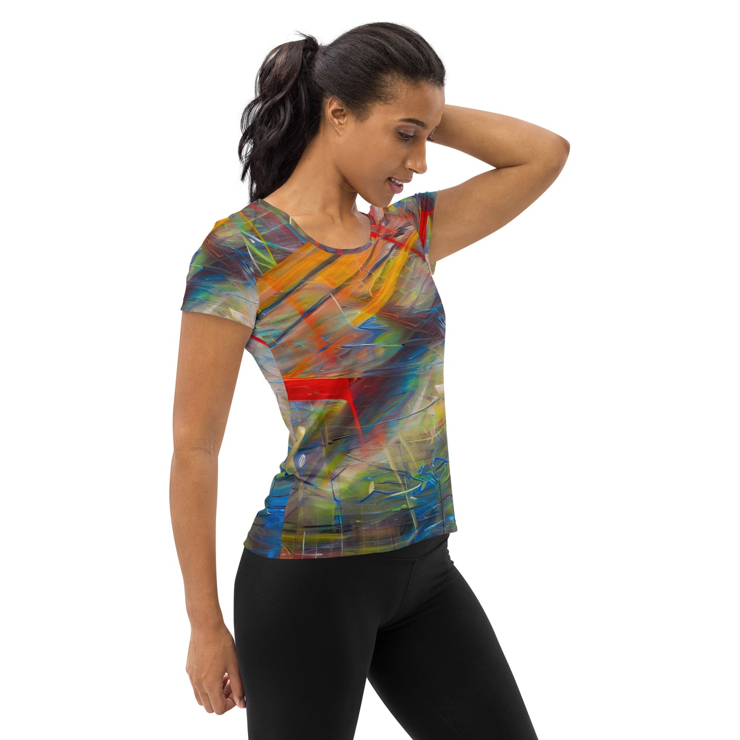 DMV 0248 Avant Garde All-Over Print Women's Athletic T-shirt