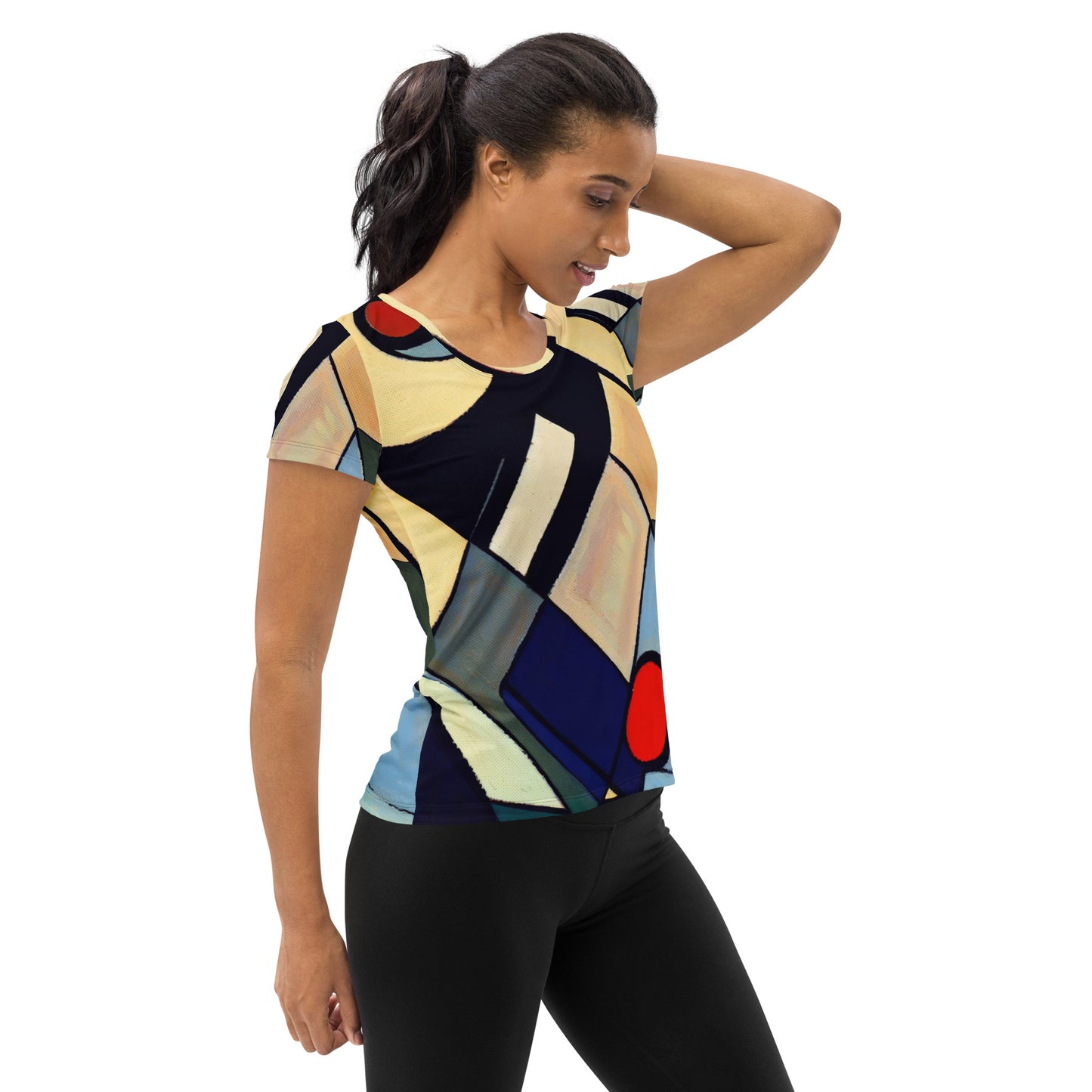 DMV 0234 Abstract Art All-Over Print Women's Athletic T-shirt