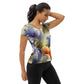 DMV 0109 Floral All-Over Print Women's Athletic T-shirt