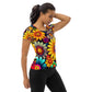 DMV 0158 Floral All-Over Print Women's Athletic T-shirt