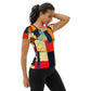 DMV 0096 Abstract Art All-Over Print Women's Athletic T-shirt