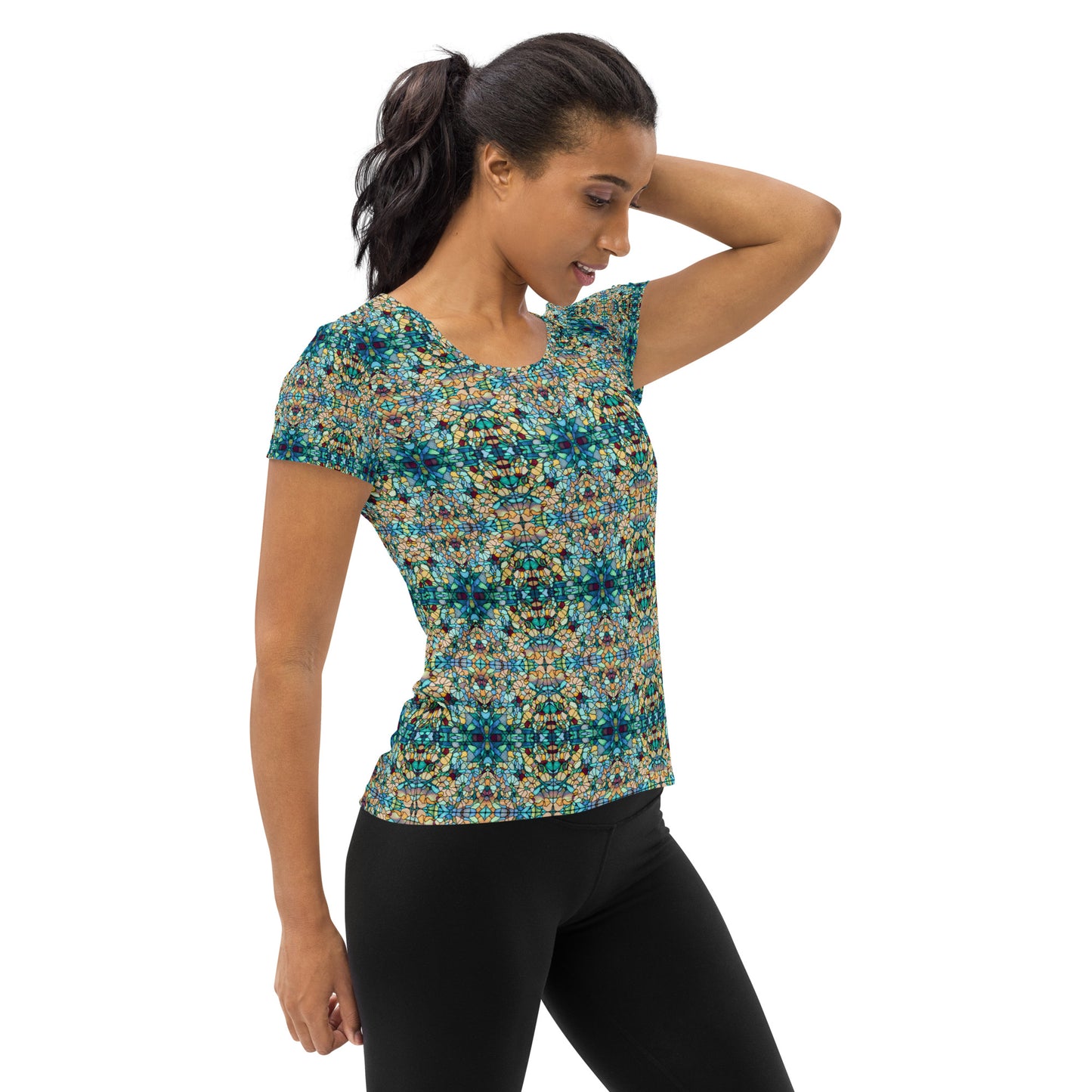 DMV 0254 Chic Boho All-Over Print Women's Athletic T-shirt