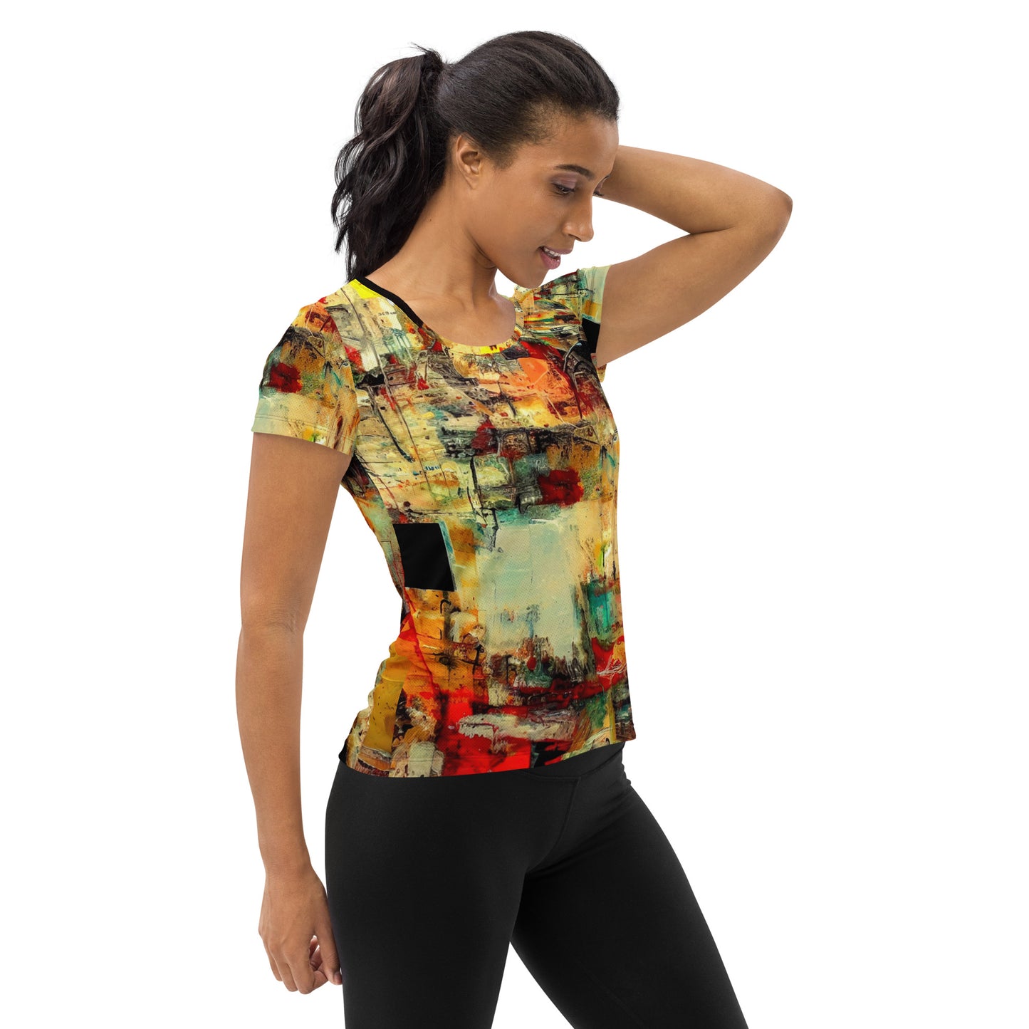 DMV 0132 Avant Garde All-Over Print Women's Athletic T-shirt