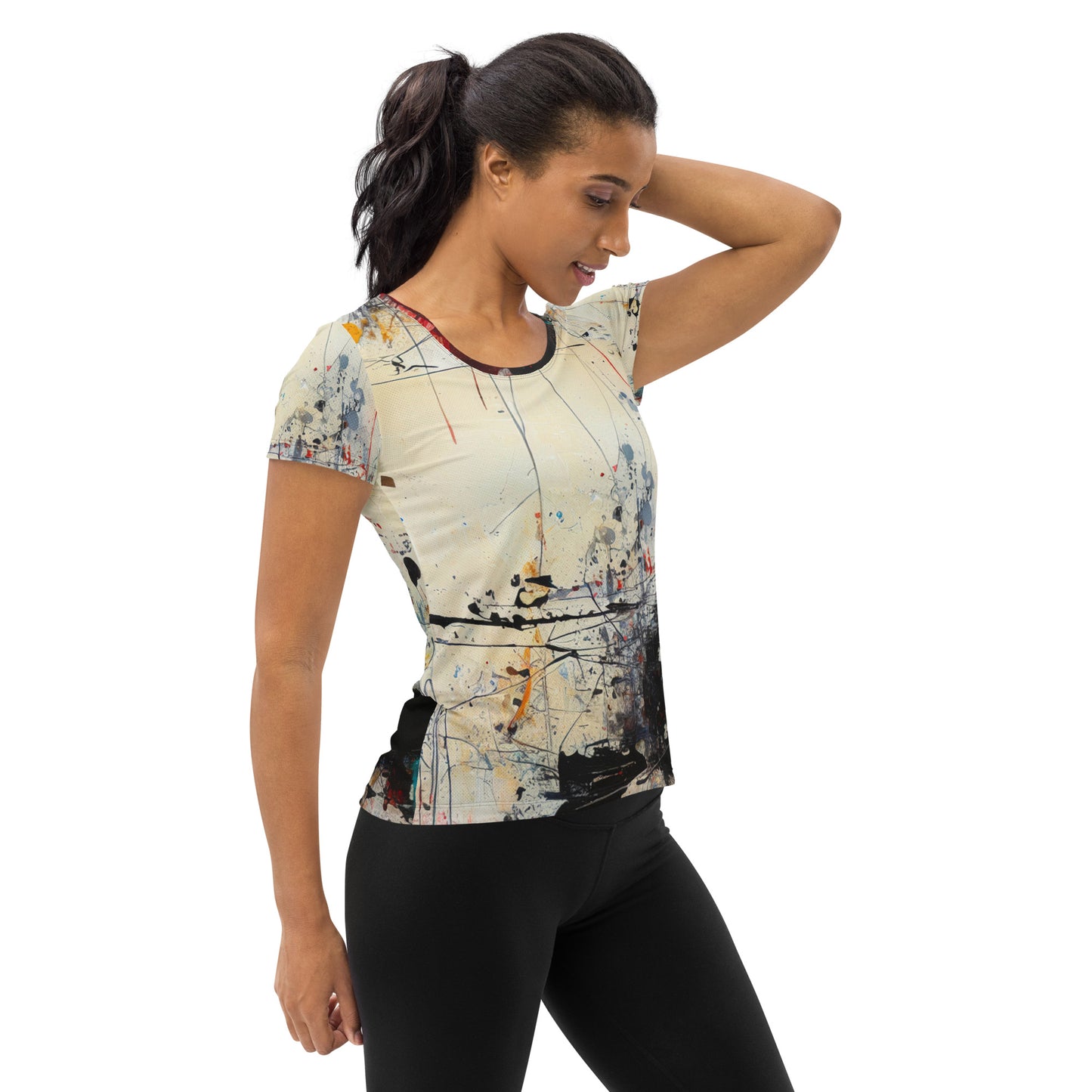 DMV 0145 Avant Garde All-Over Print Women's Athletic T-shirt