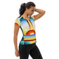 DMV 0262 Retro Art All-Over Print Women's Athletic T-shirt