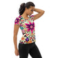 DMV 0307 Floral All-Over Print Women's Athletic T-shirt