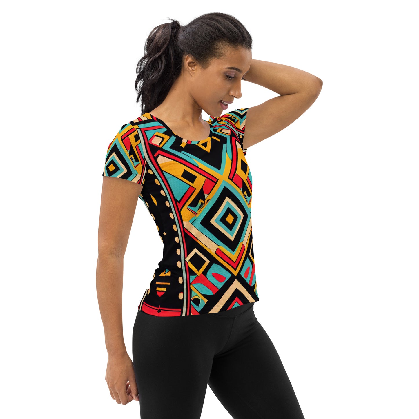 DMV 0155 Boho All-Over Print Women's Athletic T-shirt