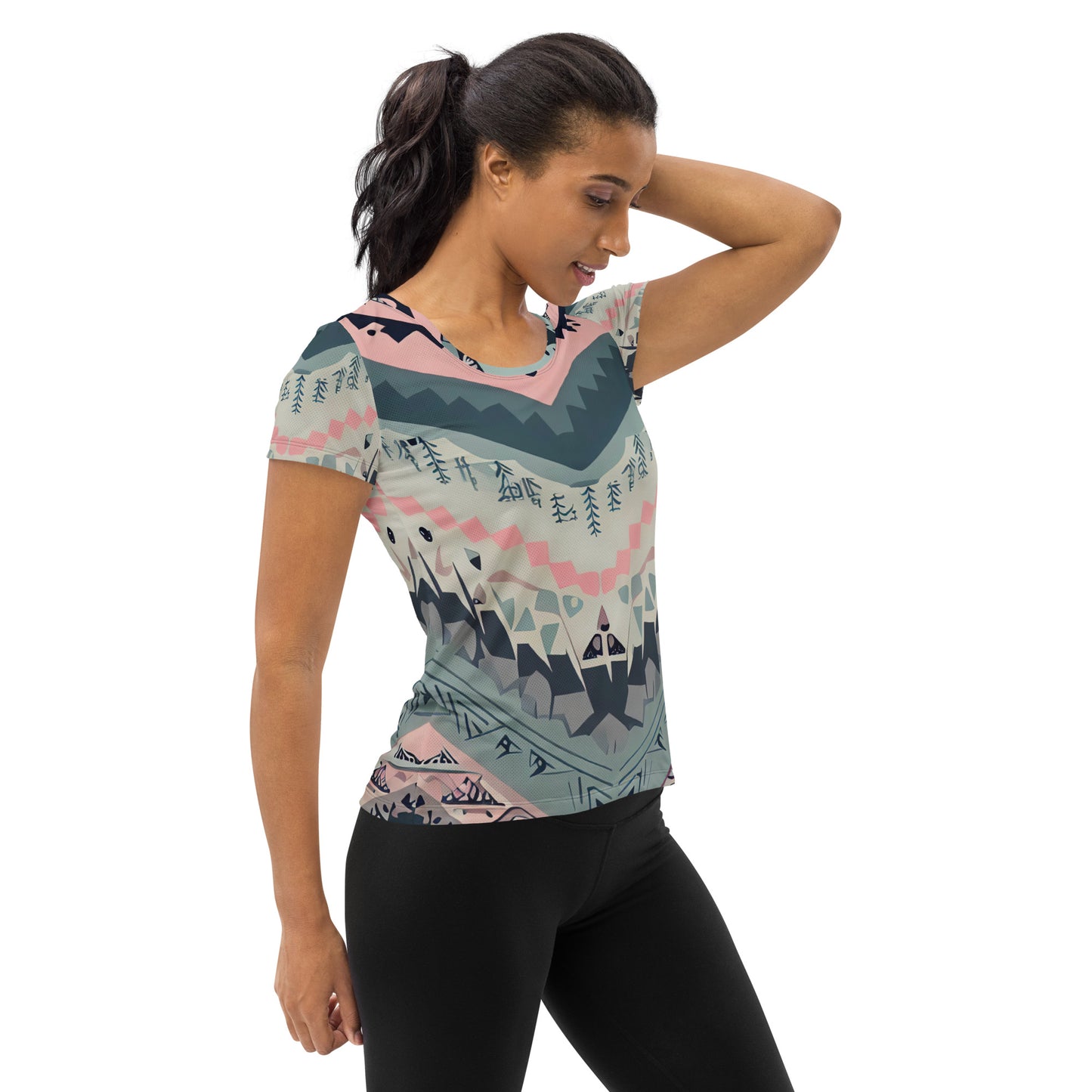 DMV 0306 Boho All-Over Print Women's Athletic T-shirt