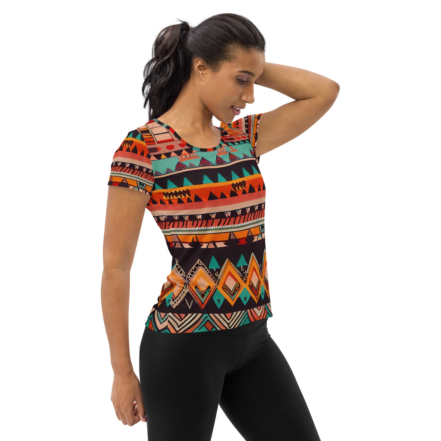 DMV 0415 Boho All-Over Print Women's Athletic T-shirt