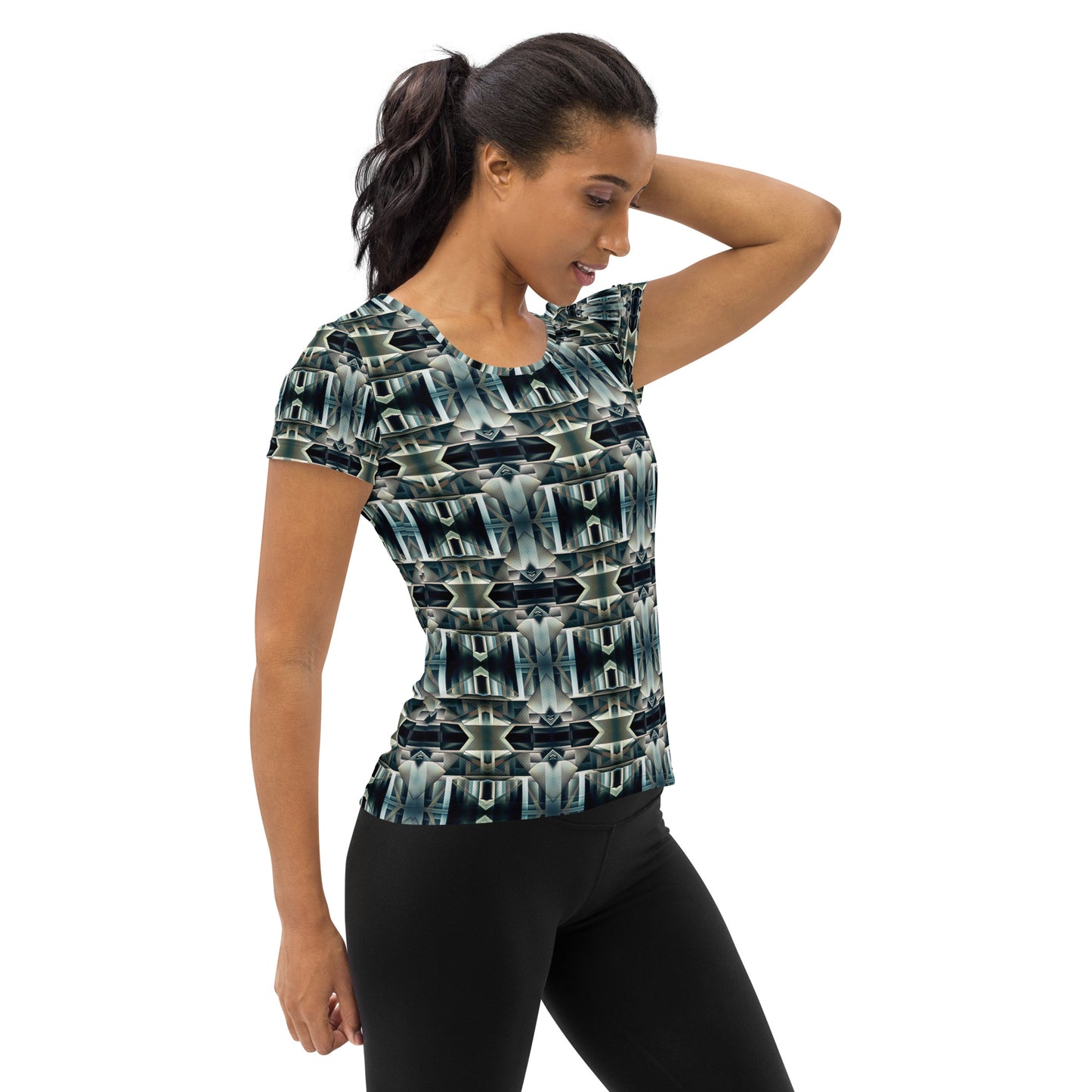 DMV 0414 Conceptual Artsy All-Over Print Women's Athletic T-shirt