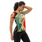 DMV 0395 Retro Art All-Over Print Women's Athletic T-shirt