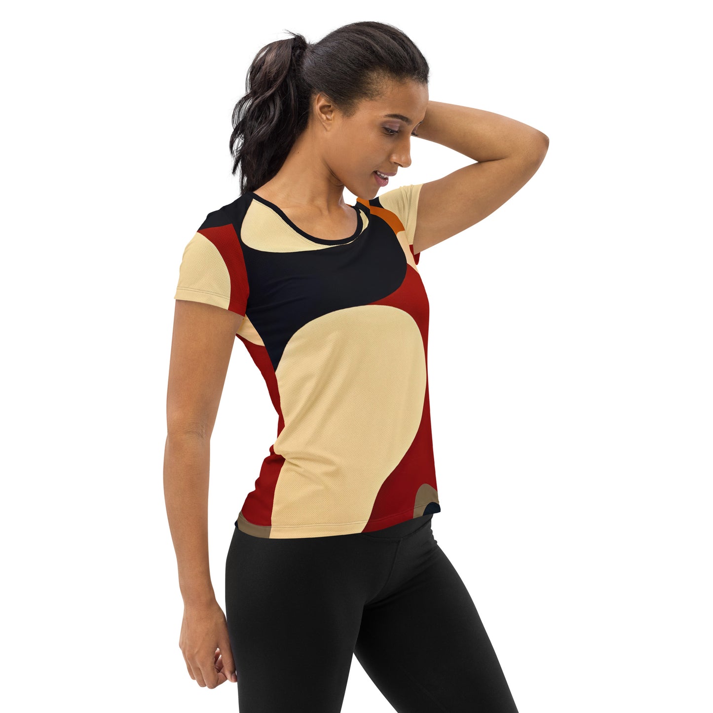 DMV 0747 Retro Art All-Over Print Women's Athletic T-shirt