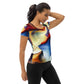 DMV 1069 Abstract Art All-Over Print Women's Athletic T-shirt