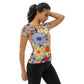 DMV 0894 Floral All-Over Print Women's Athletic T-shirt