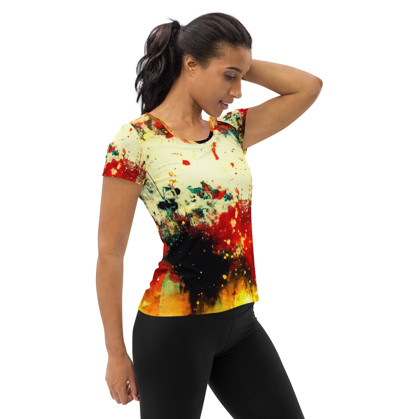 DMV 0326 Avant Garde All-Over Print Women's Athletic T-shirt