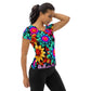 DMV 0852 Floral All-Over Print Women's Athletic T-shirt