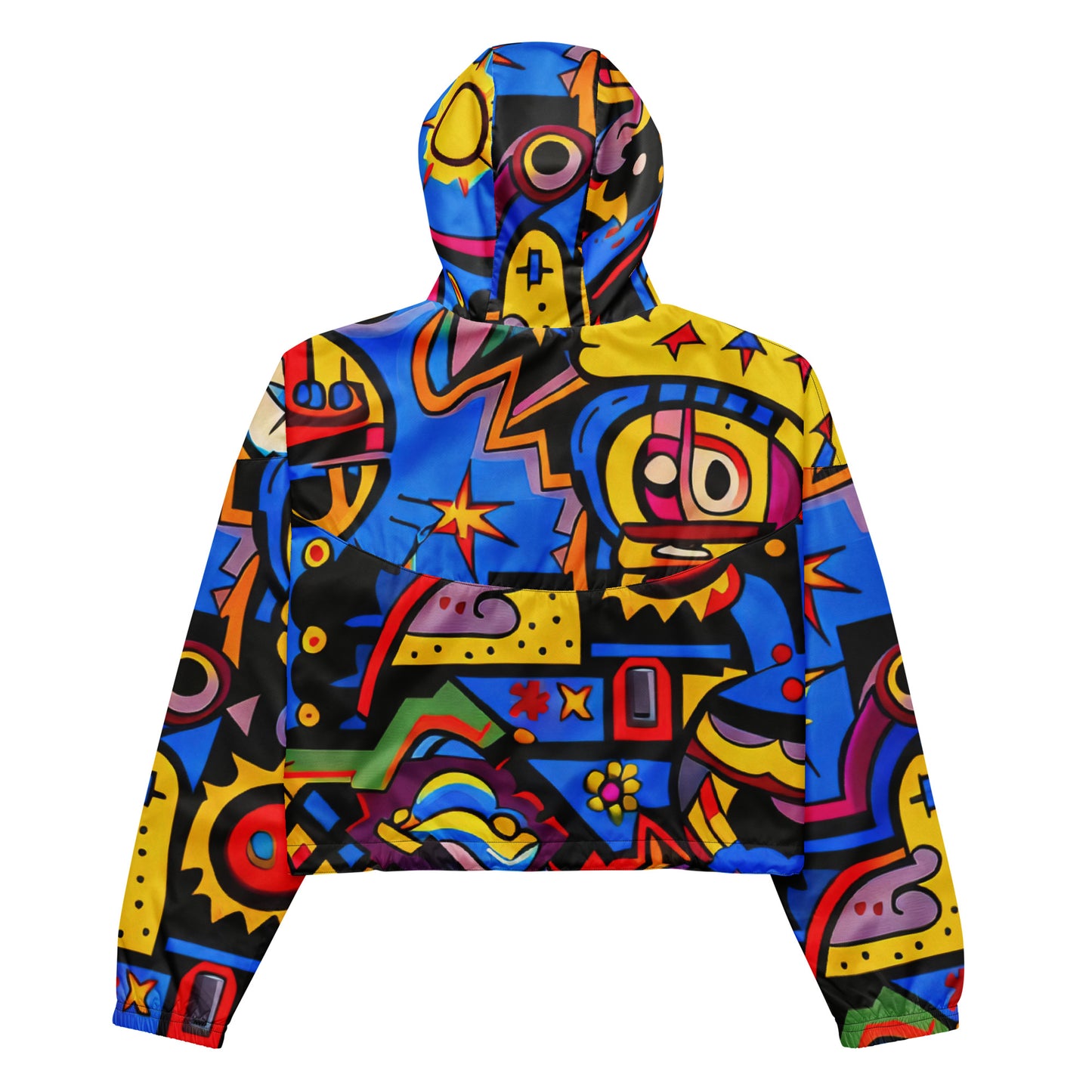 DMV 0235 Psy Art Women’s cropped windbreaker