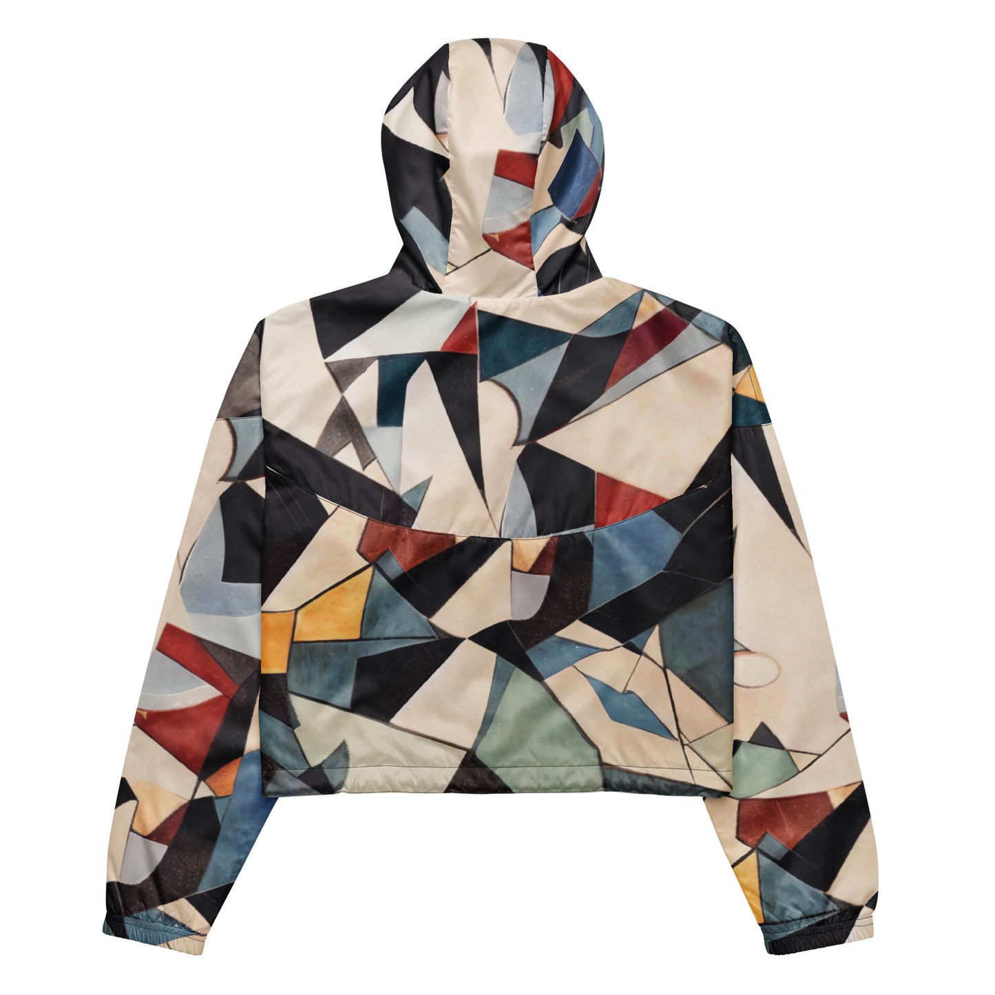 DMV 0047 Abstract Art Women’s cropped windbreaker