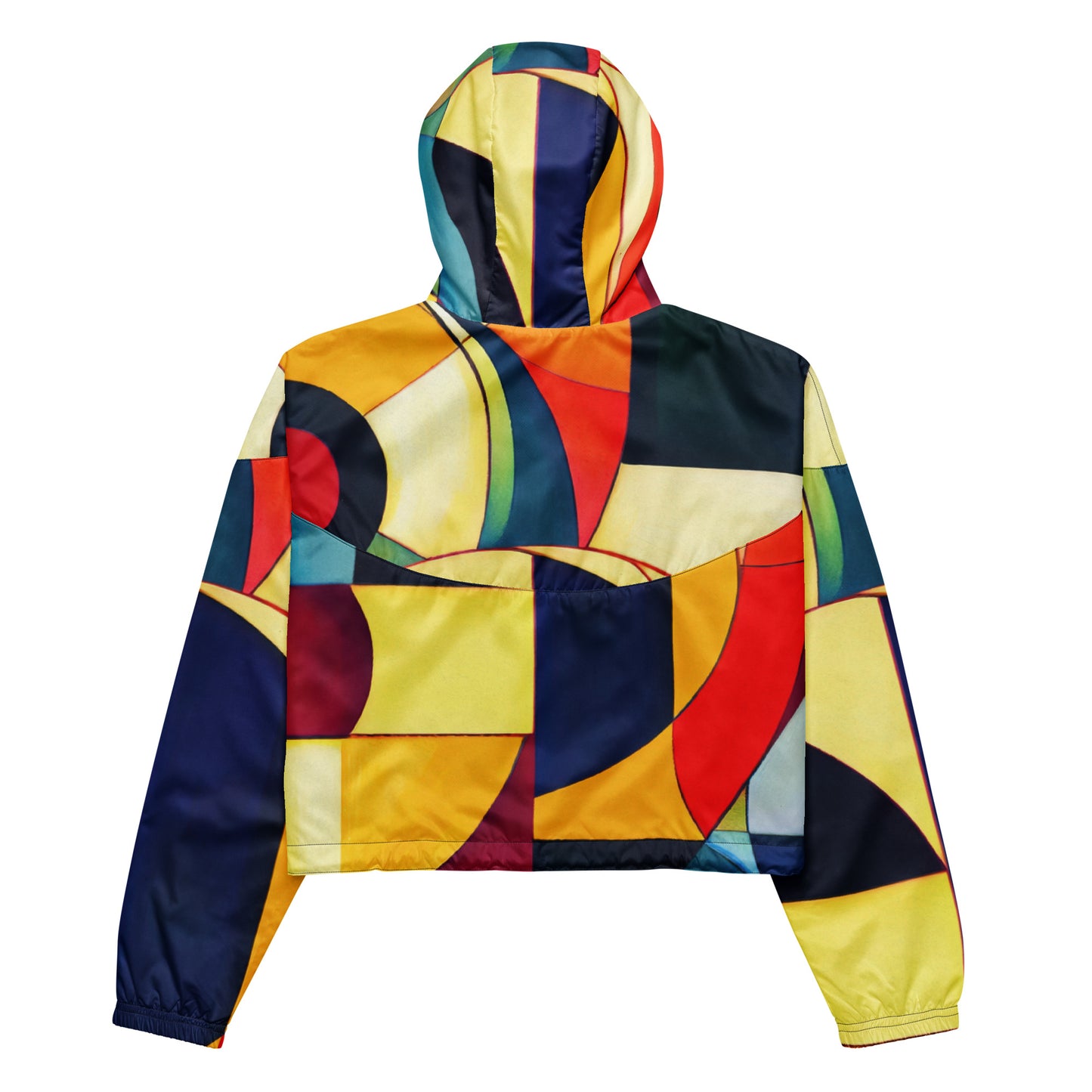 DMV 0024 Abstract Art Women’s cropped windbreaker