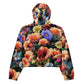 DMV 0043 Floral Women’s cropped windbreaker