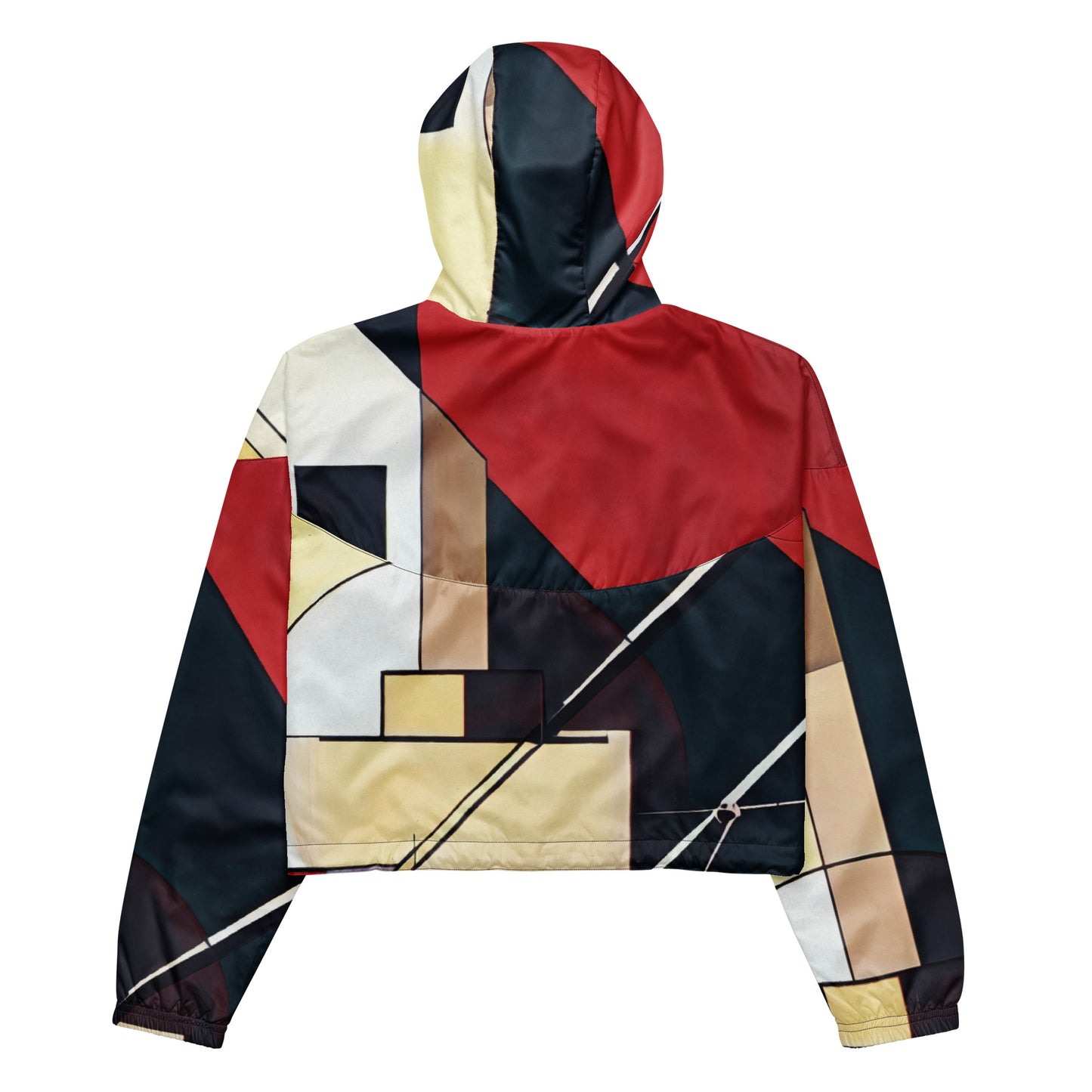 DMV 0061 Abstract Art Women’s cropped windbreaker