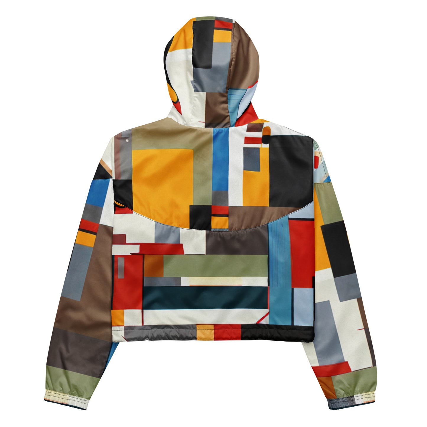 DMV 0016 Abstract Art Women’s cropped windbreaker