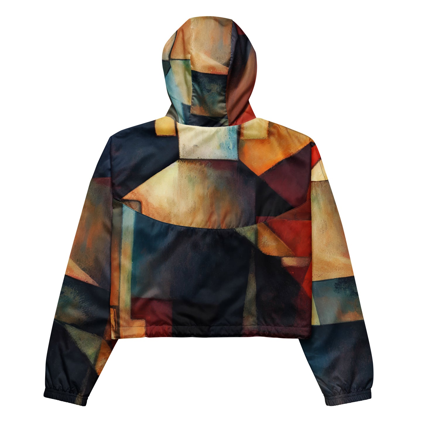 DMV 0053 Abstract Art Women’s cropped windbreaker