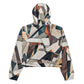 DMV 0264 Abstract Art Women’s cropped windbreaker