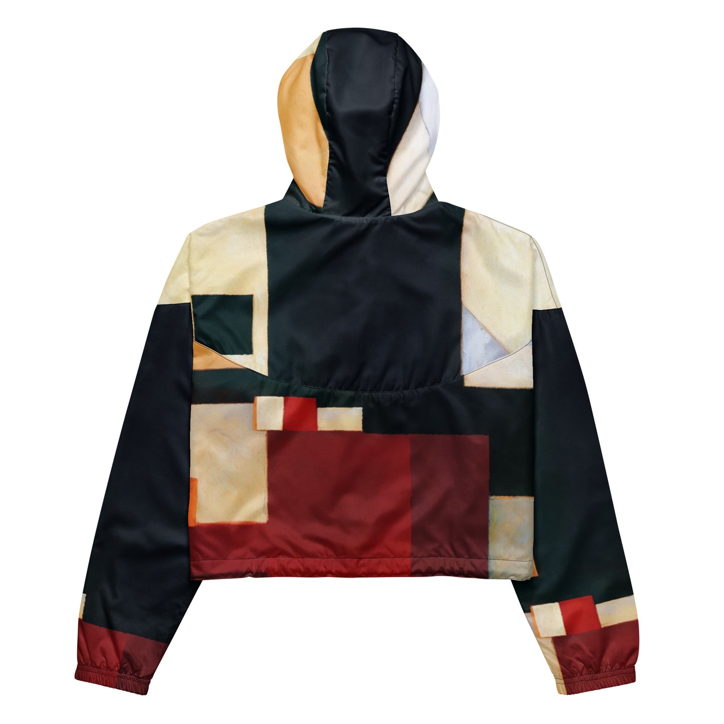 DMV 0223 Abstract Art Women’s cropped windbreaker