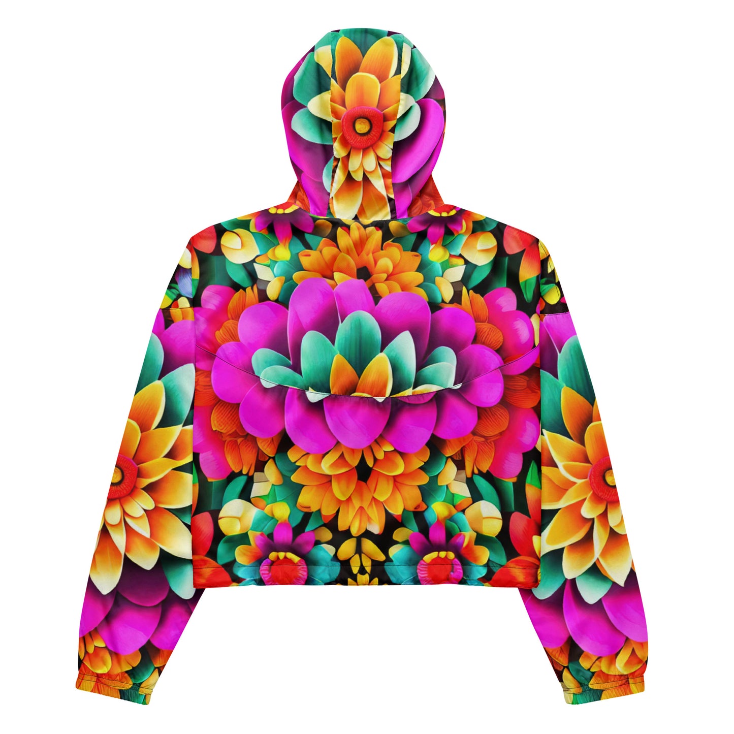 DMV 0250 Floral Women’s cropped windbreaker