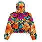 DMV 0259 Floral Women’s cropped windbreaker