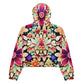 DMV 0307 Floral Women’s cropped windbreaker