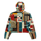 DMV 0413 Abstract Art Women’s cropped windbreaker