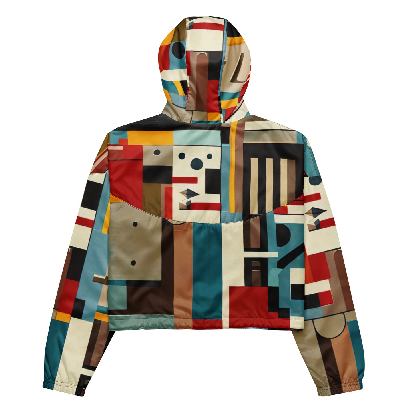 DMV 0413 Abstract Art Women’s cropped windbreaker