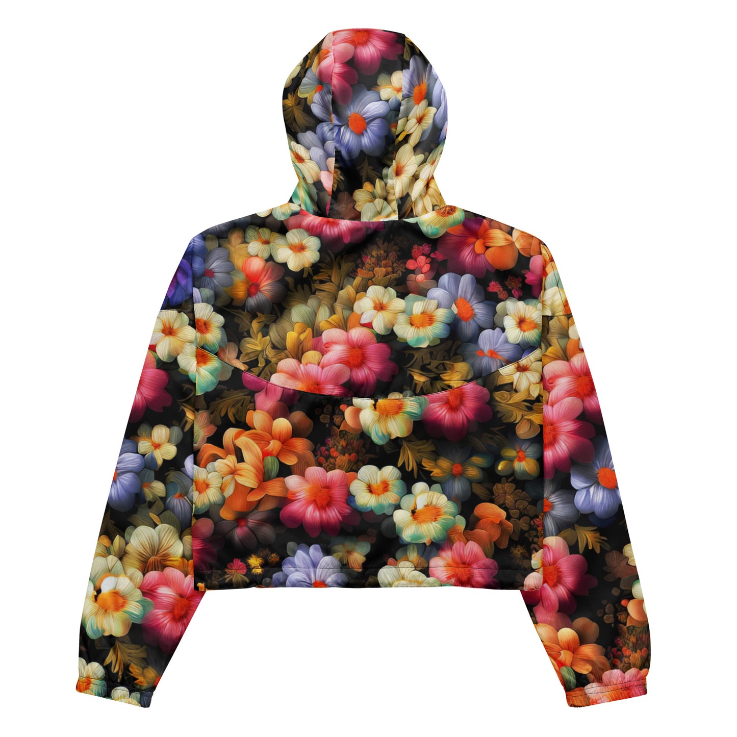 DMV 1522 Floral Women’s cropped windbreaker