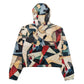 DMV 0508 Abstract Art Women’s cropped windbreaker