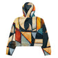 DMV 0433 Abstract Art Women’s cropped windbreaker