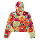 DMV 0424 Floral Women’s cropped windbreaker