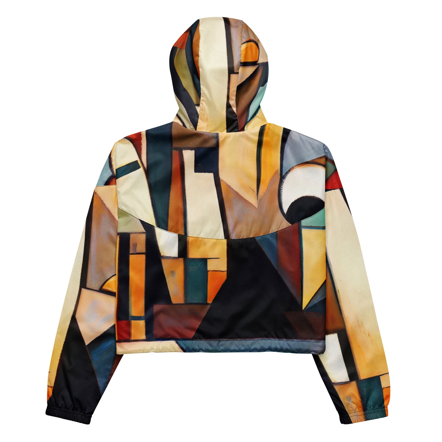 DMV 0466 Abstract Art Women’s cropped windbreaker