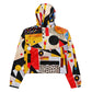 DMV 0576 Retro Art Women’s cropped windbreaker